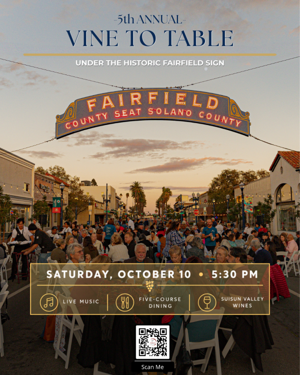 Outdoor dining event in Fairfield
