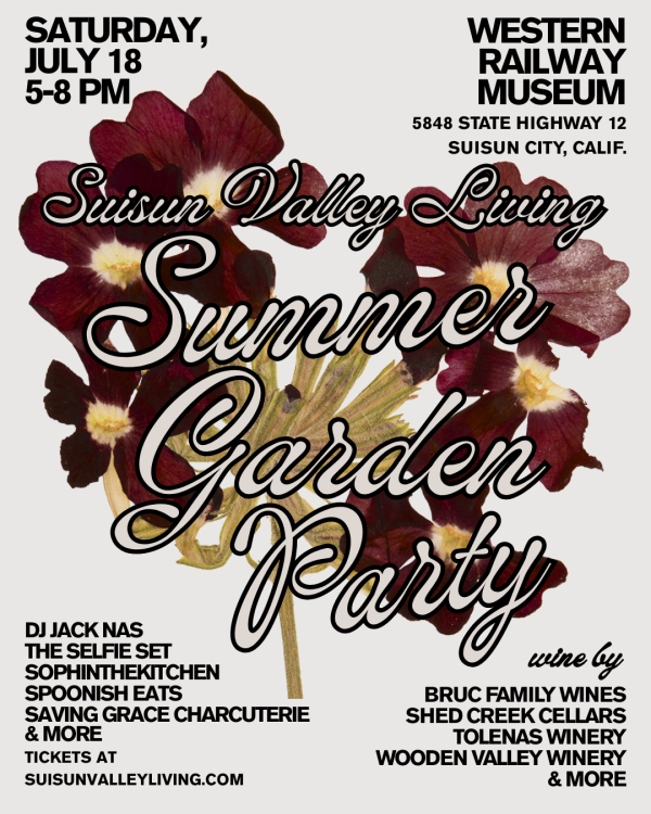 Event poster for summer garden party