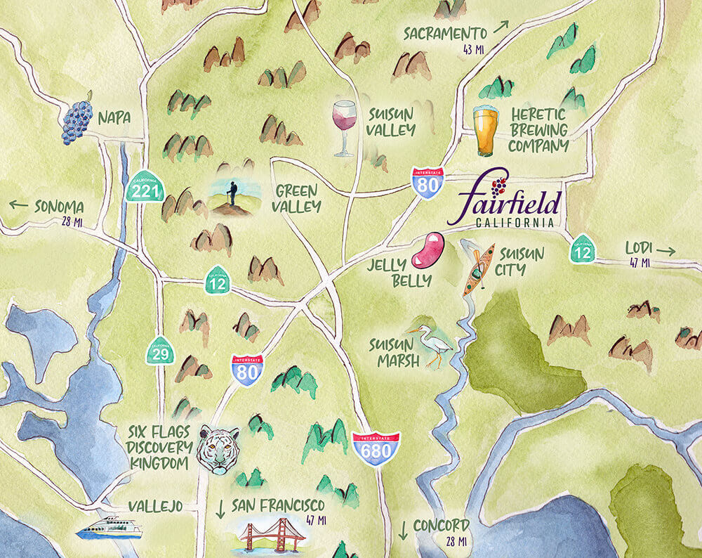 Map of Fairfield California