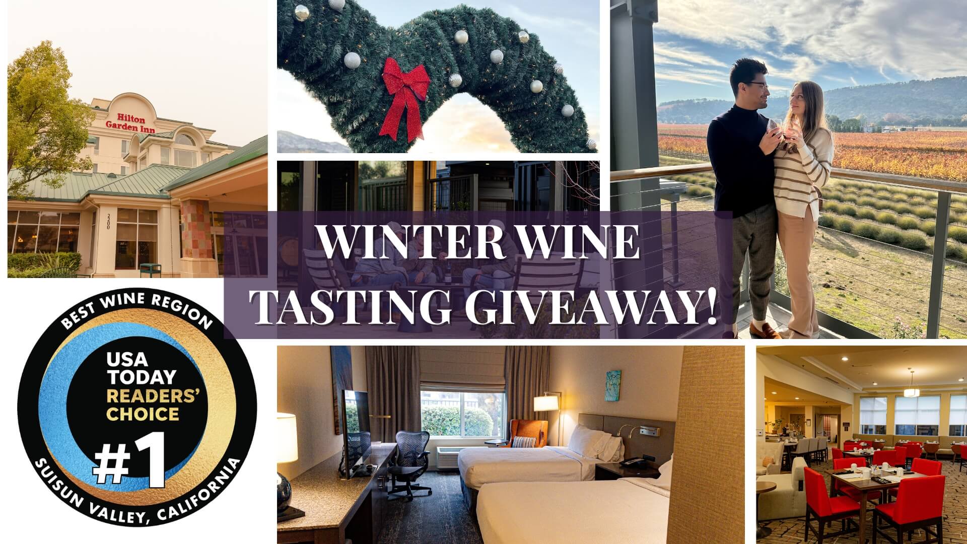 Winter wine tasting giveaway promotion.