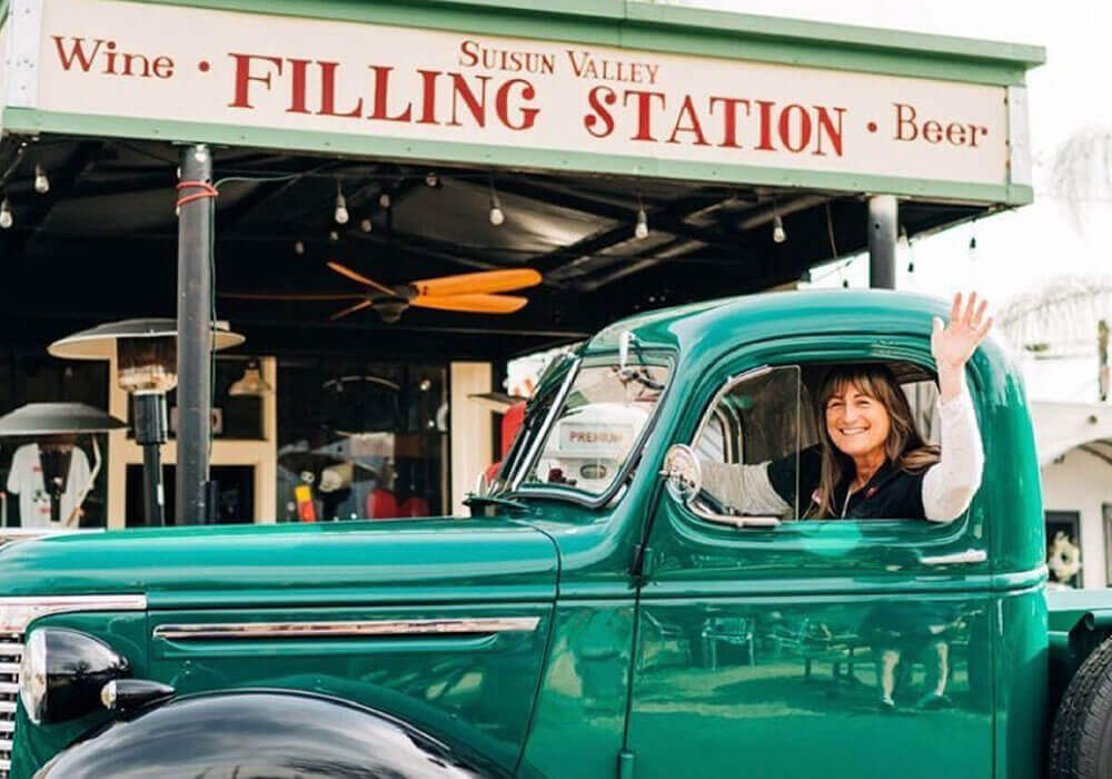 Wendy De Cotto outside the Suisun Valley Filling Station