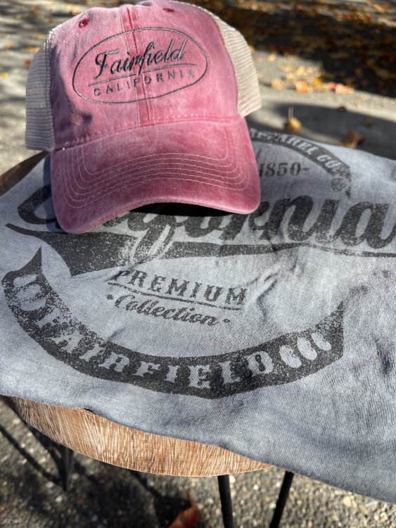 Fairfield California hat and t-shirt